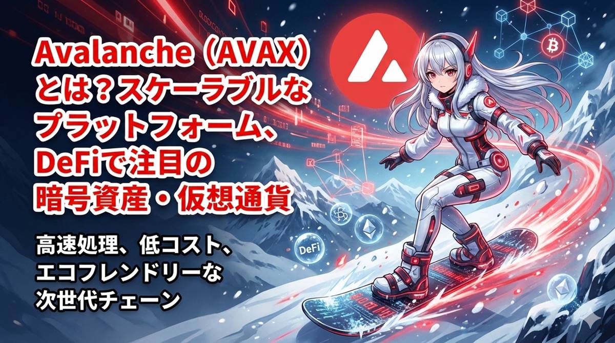 Avalanche（AVAX）とは？スケーラブルなプラットフォーム、DeFiで注目の暗号資産・仮想通貨
