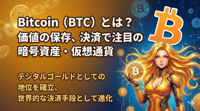Bitcoin（BTC）とは？価値の保存、決済で注目の暗号資産・仮想通貨