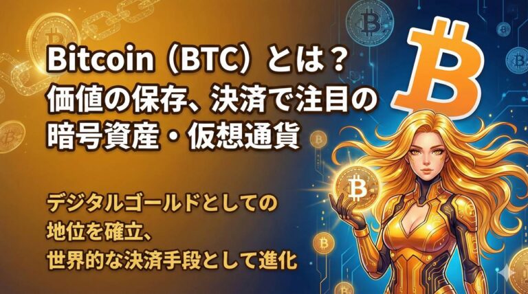 Bitcoin（BTC）とは？価値の保存、決済で注目の暗号資産・仮想通貨