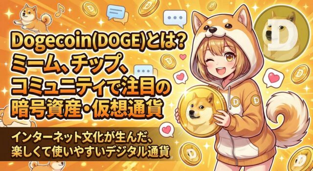 Dogecoin（DOGE）とは？ミーム、チップ、コミュニティで注目の暗号資産・仮想通貨