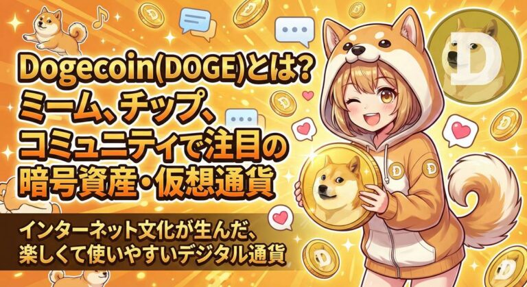 Dogecoin（DOGE）とは？ミーム、チップ、コミュニティで注目の暗号資産・仮想通貨