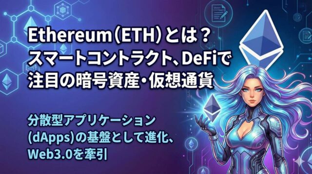 Ethereum（ETH）とは？スマートコントラクト、DeFiで注目の暗号資産・仮想通貨