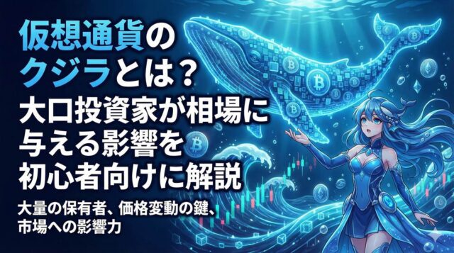 仮想通貨の「クジラ」とは？大口投資家が相場に与える影響を初心者向けに解説