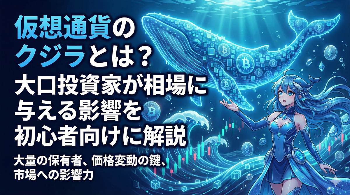 仮想通貨の「クジラ」とは?大口投資家が相場に与える影響を初心者向けに解説