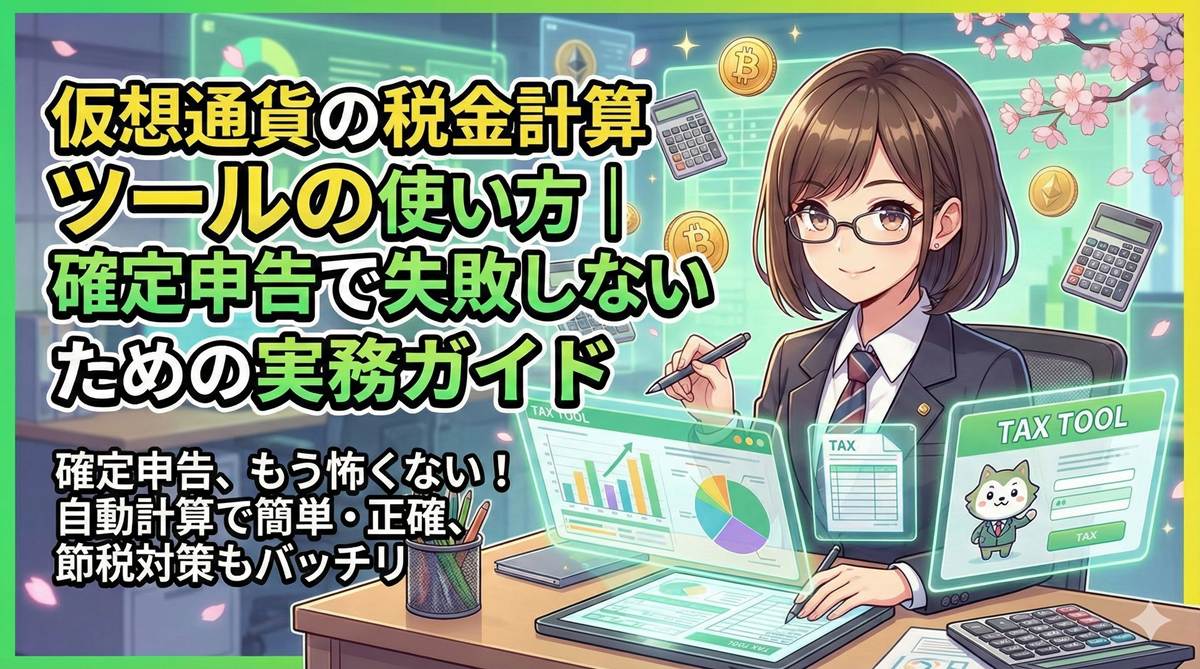 仮想通貨の税金計算ツールの使い方|2026年確定申告で失敗しないために