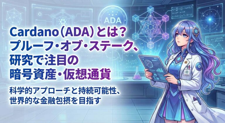Cardano（ADA）とは？プルーフ・オブ・ステーク、研究で注目の暗号資産・仮想通貨